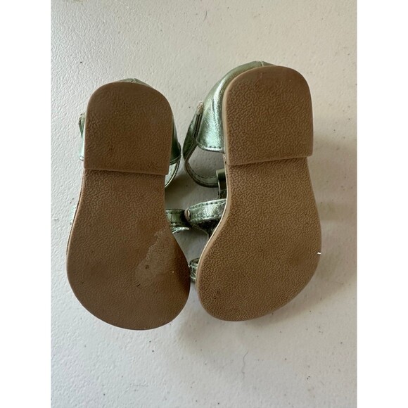 Gymboree Baby Girl Metallic Aqua Starfish Sparkly Faded Hook Loop Sandals 4 - Picture 4 of 6